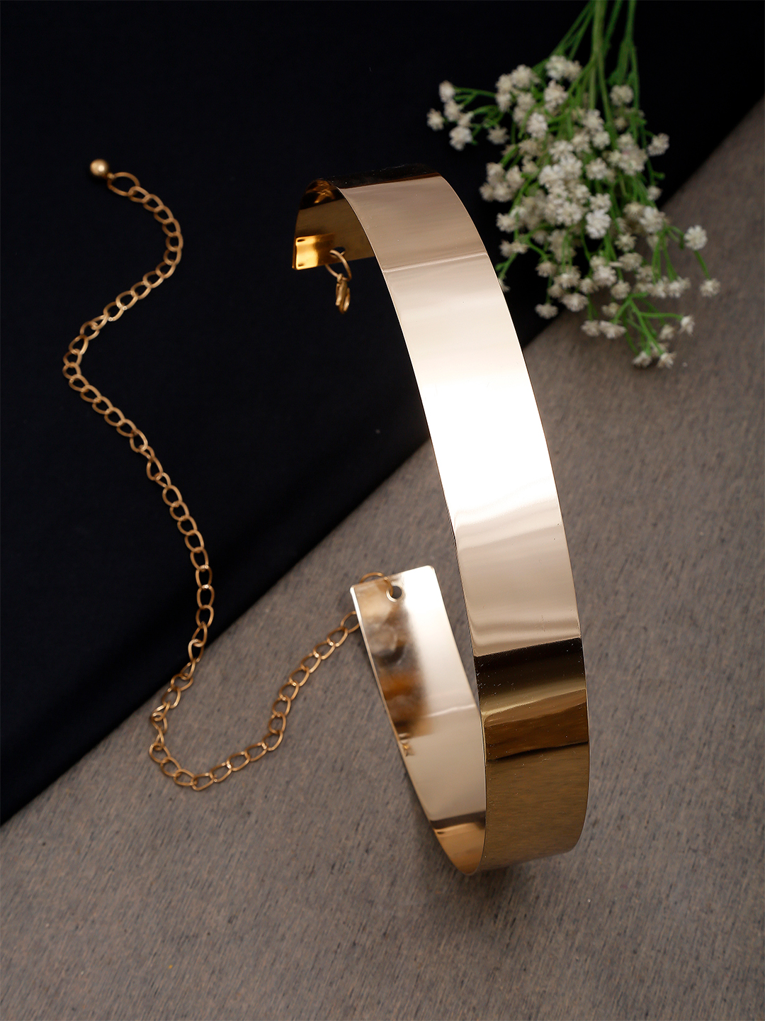 YouBella Jewellery Celebrity Inspired Adjustable Metal Plate Type Golden Kamarband Waist Belt for Women/Girls