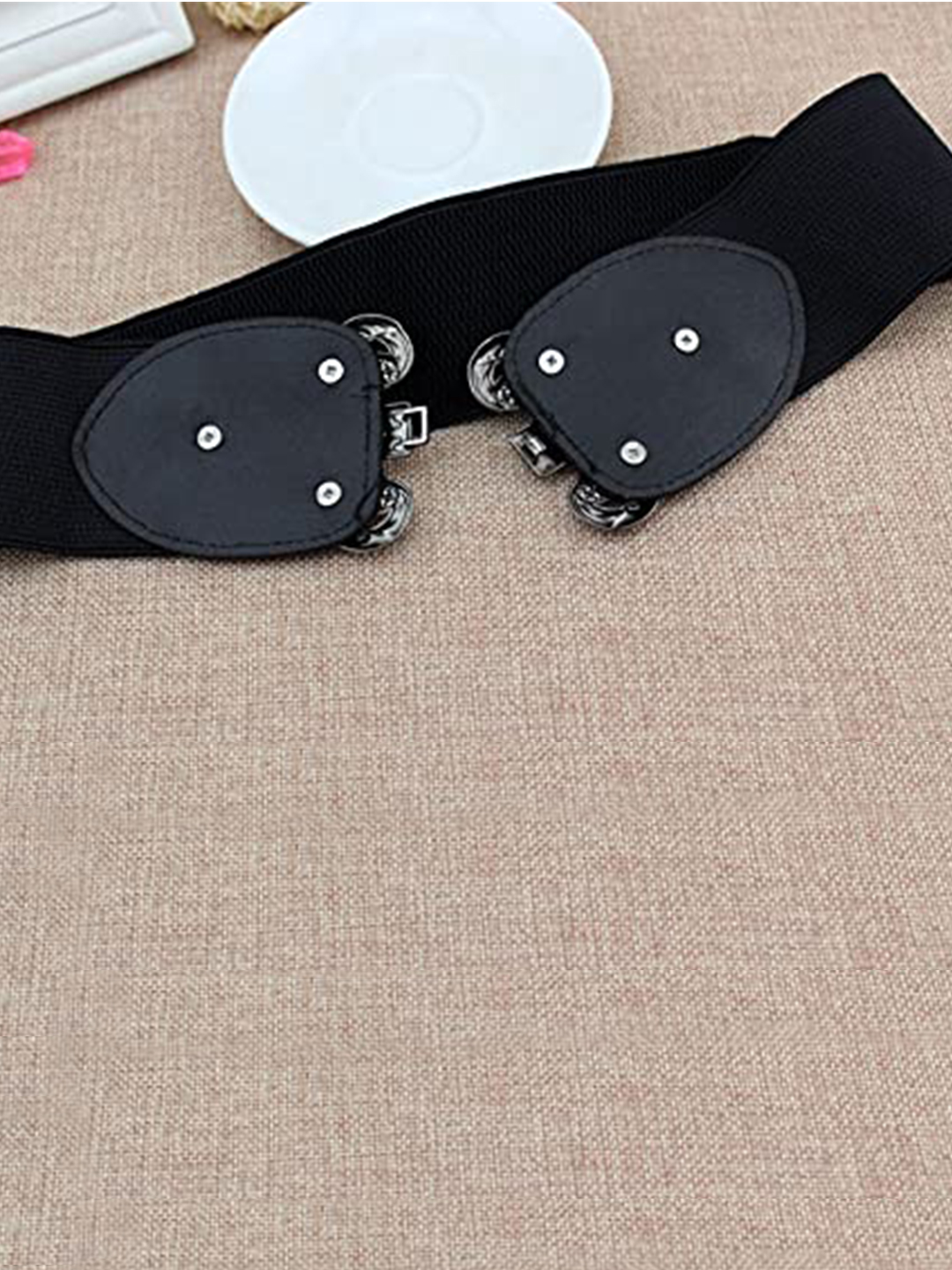 YouBella Jewellery Celebrity Inspired Adjustable Kamarband Waist Belt for Women/Girls (YB_Belt_28) (Black), Large