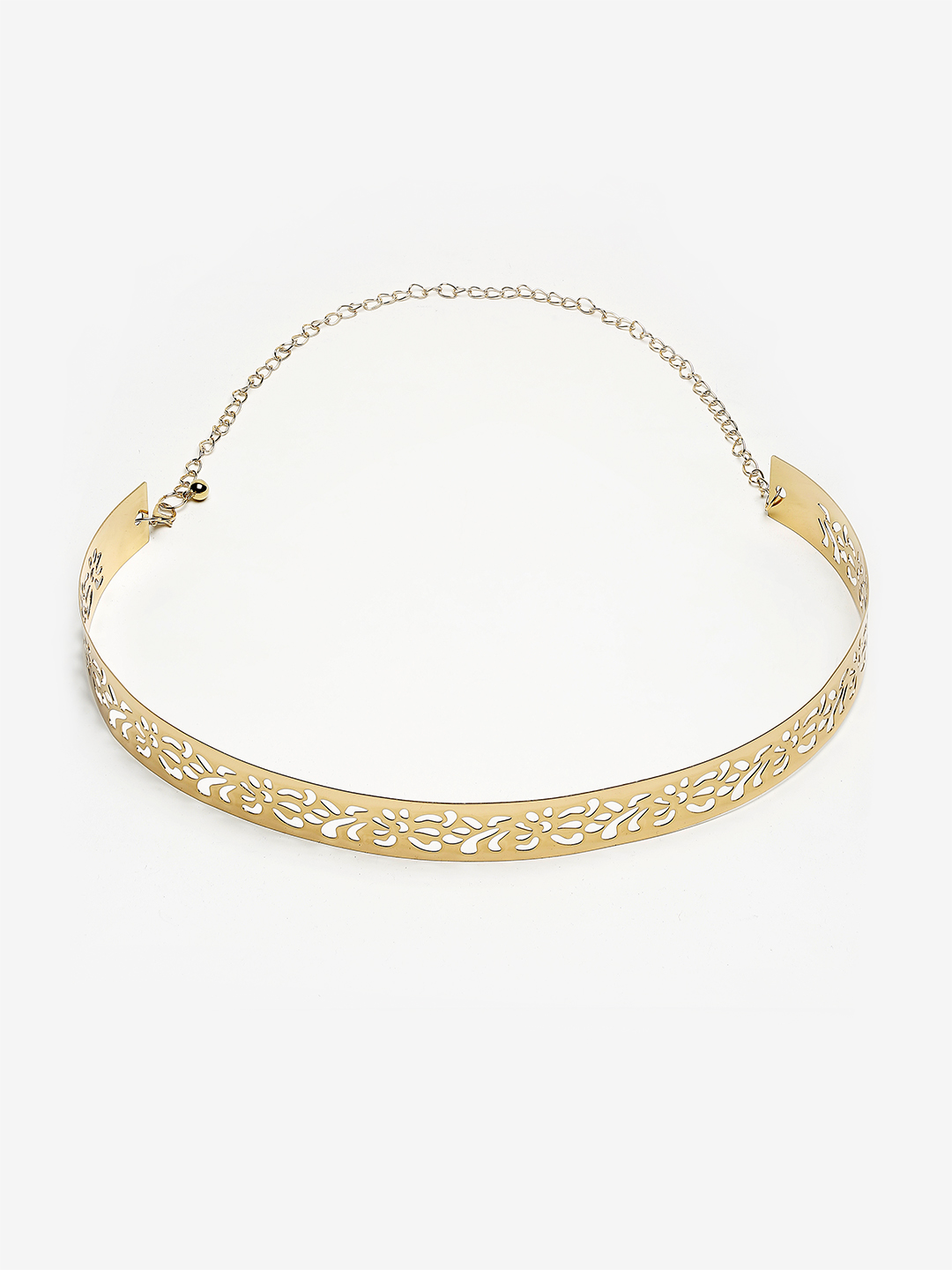 YouBella Jewellery Celebrity Inspired Adjustable Metal Plate Type Golden Kamarband Waist Belt for Women/Girls