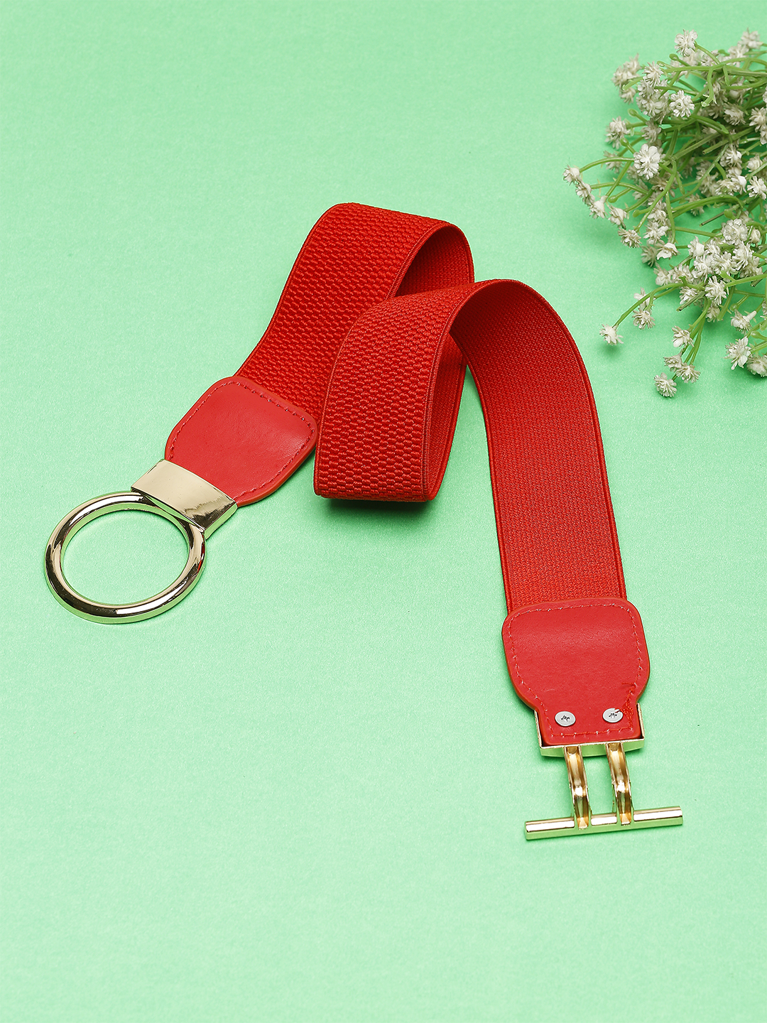 YouBella Jewellery Celebrity Inspired Adjustable Kamarband Waist Belt for Women/Girls (YB_Belt_33) (Red)