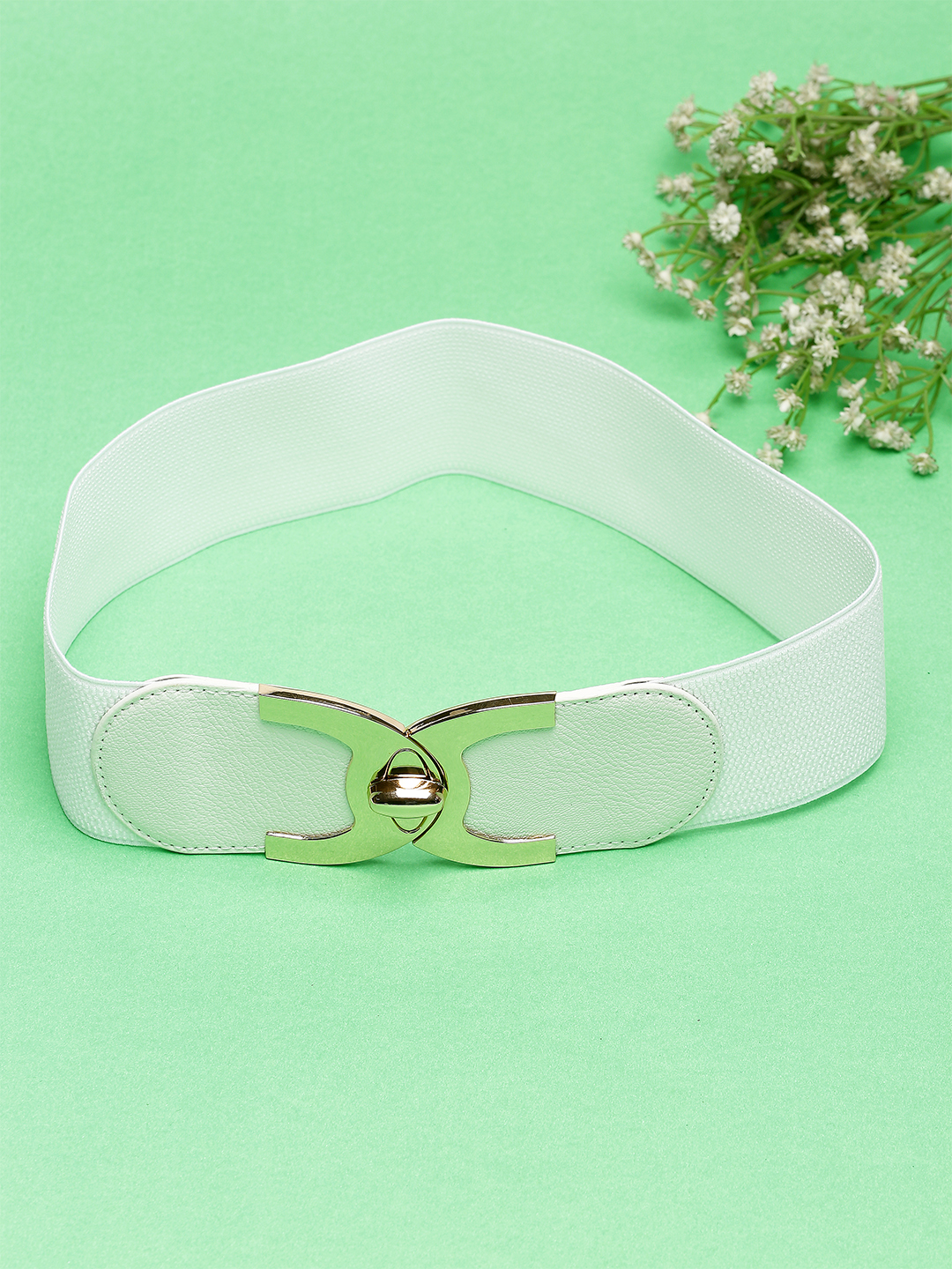 YouBella Jewellery Celebrity Inspired Adjustable Kamarband Waist Belt for Women/Girls (YB_Belt_43) (White)