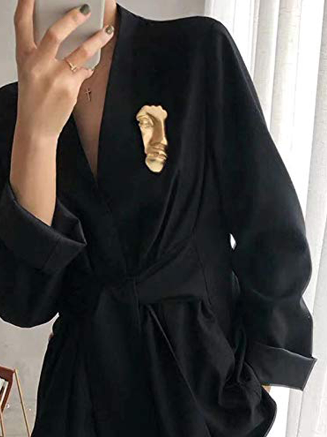 YouBella Jewellery Latest Stylish Unisex Face Shape Brooch for Women/Girls/Men/Boys
