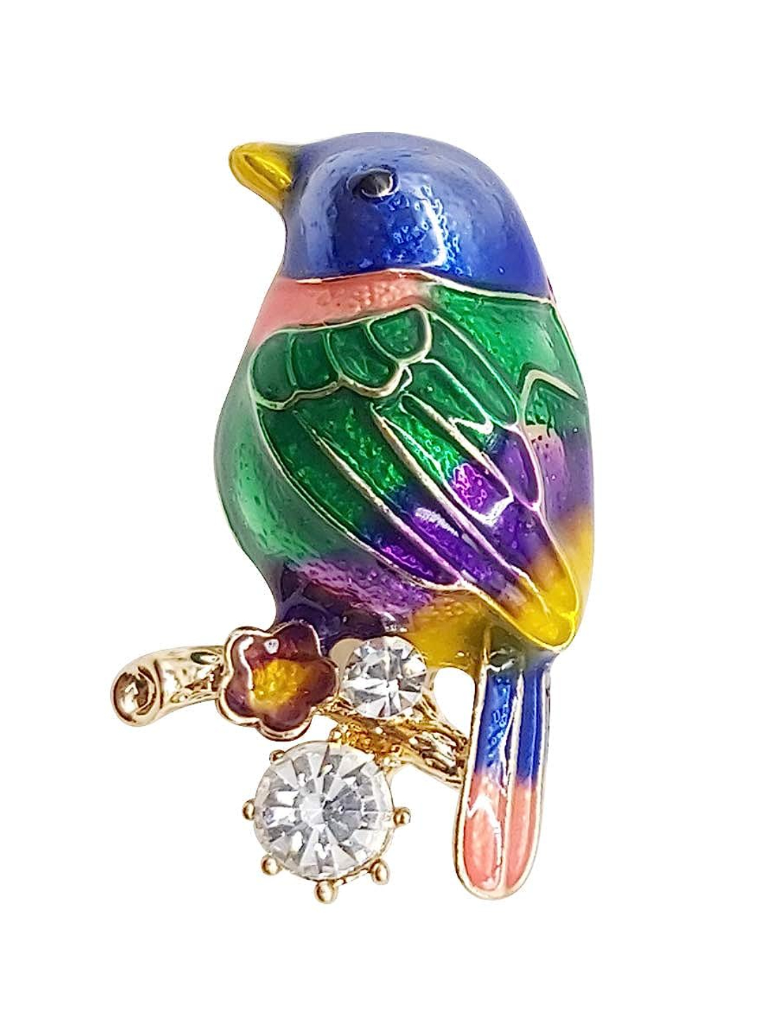 YouBella Stylish Bird Shape Jewellery Brooches for Women (Multi-Colour) (YB_Brooch_110)