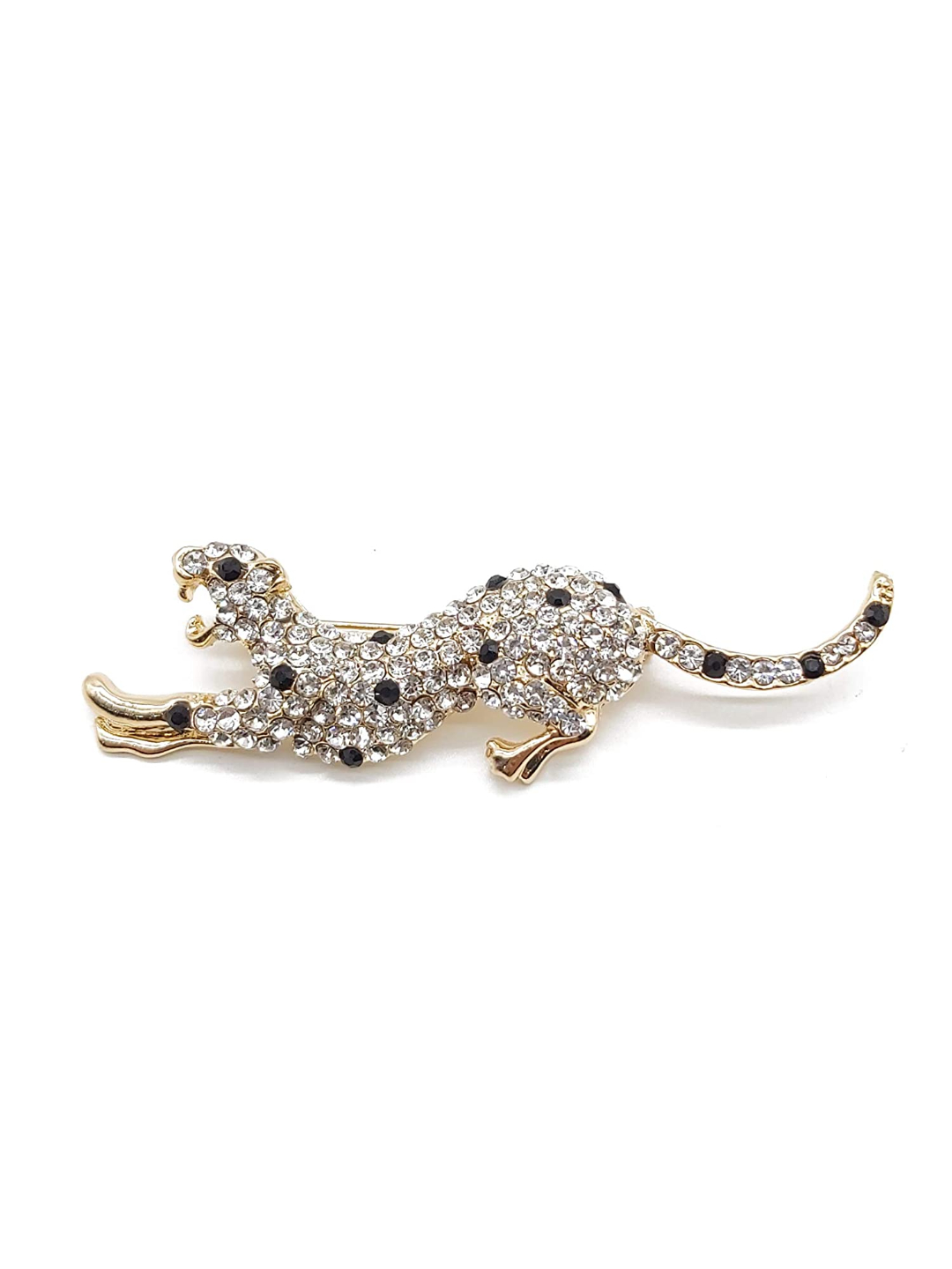 YouBella Stylish Leopard Crystal Jewellery Gold Plated Brooches for Women (Golden) (YB_Brooch_112)