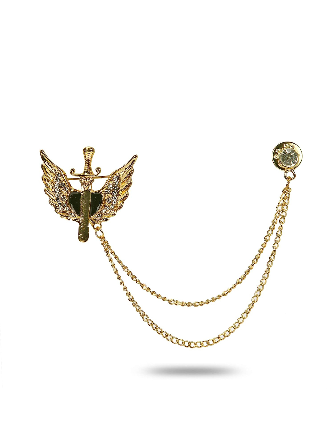 YouBella Jewellery Latest Stylish Crystal Unisex Brooch for Wedding/Party for Women/Girls/Men (Style 1)