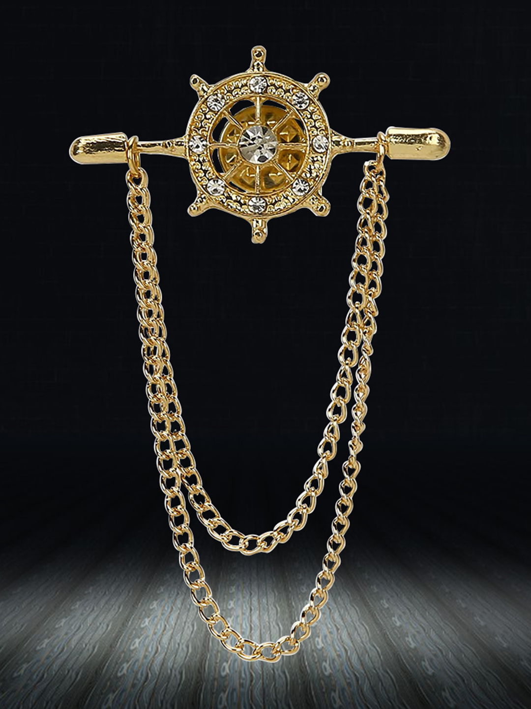 YouBella Jewellery Latest Stylish Crystal Unisex Brooch for Wedding/Party for Women/Girls/Men (Style 4)