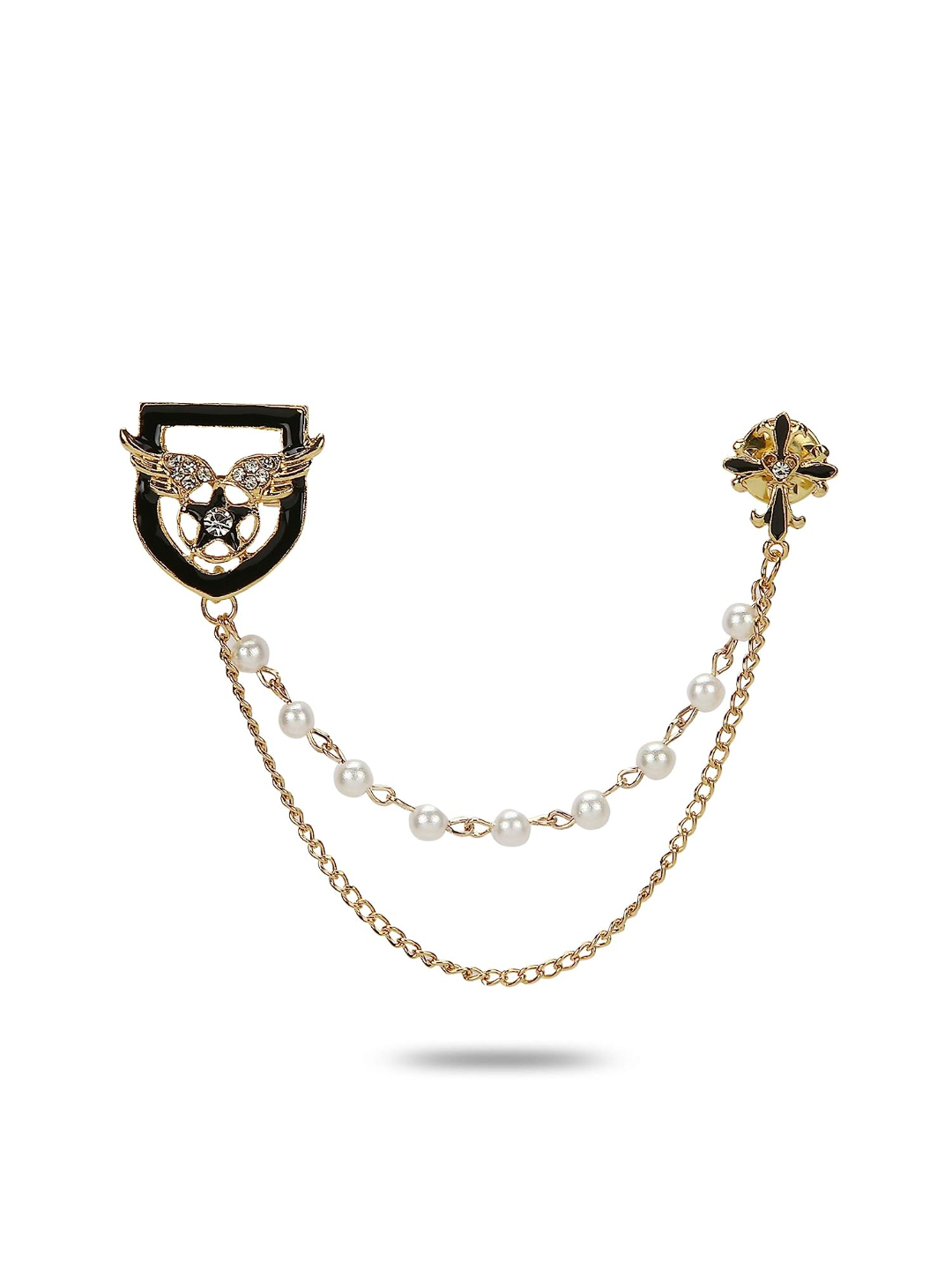 YouBella Jewellery Latest Stylish Crystal Unisex Brooch for Wedding/Party for Women/Girls/Men (Style 1)