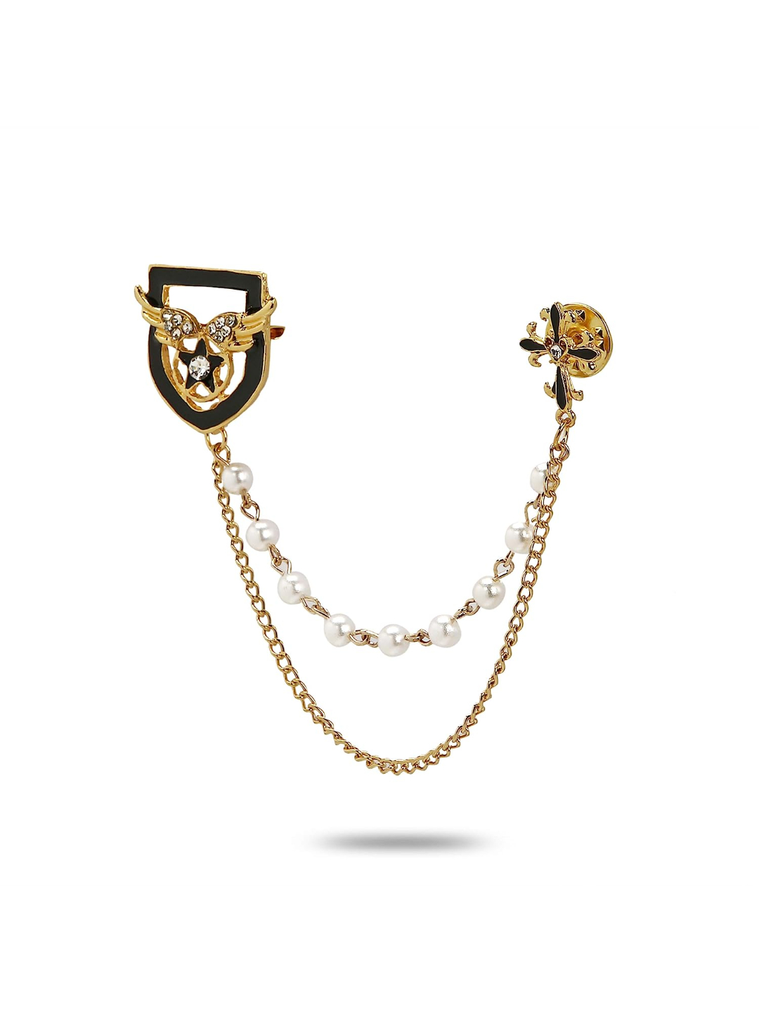 YouBella Jewellery Latest Stylish Crystal Unisex Brooch for Wedding/Party for Women/Girls/Men (Style 1)