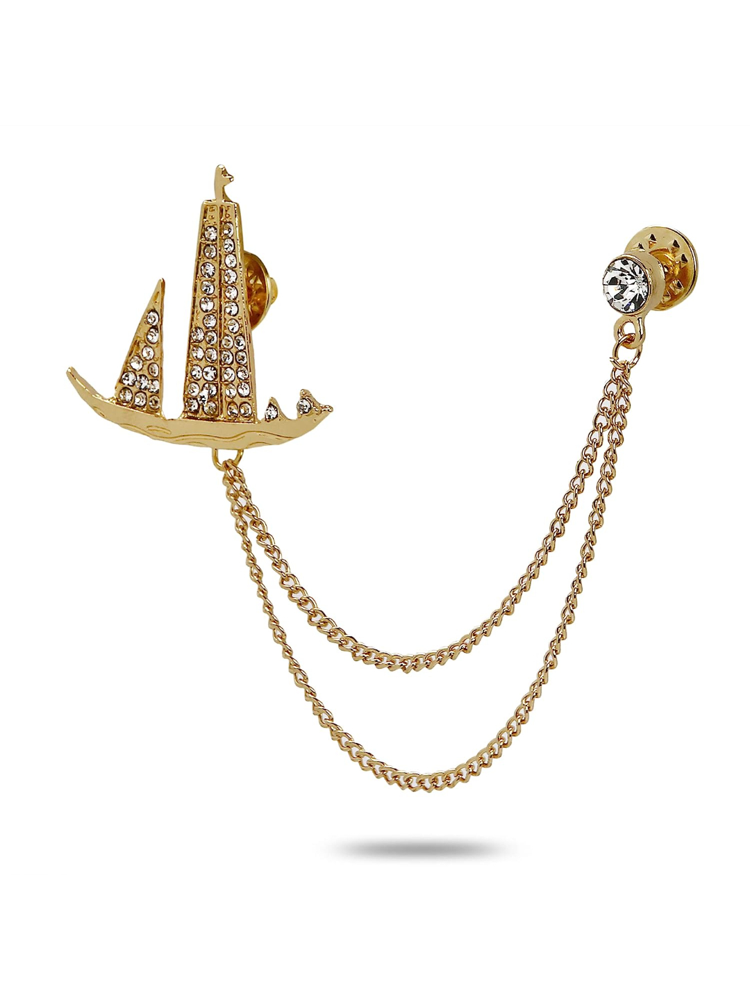 YouBella Jewellery Latest Stylish Crystal Unisex Brooch for Wedding/Party for Women/Girls/Men (Style 4)