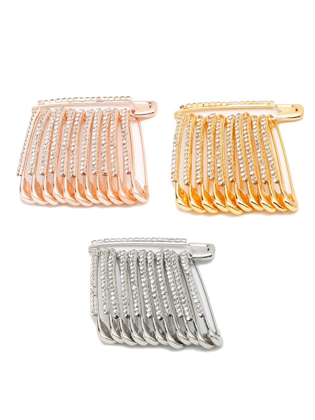 YouBella Jewellery Combo of 36 Saree Pins for Girls and Women (Multi) (YB_Brooch_141)