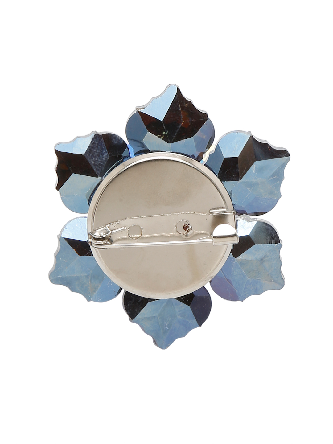 YouBella Jewellery for Women Stylish Celebrity Inspired Floral Brooch for Women/Men/Girls/Boys (Blue) (YB_Brooch_150)