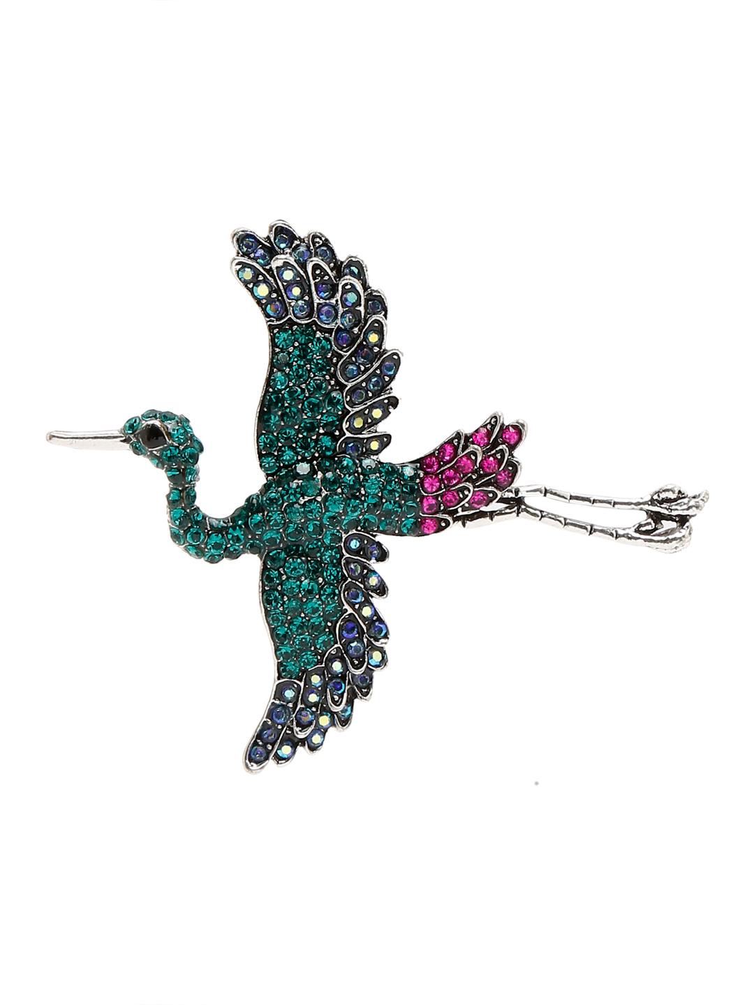 YouBella Jewellery for Women Stylish Celebrity Inspired Bird Shaped Brooch for Women/Men/Girls/Boys (Green) (YB_Brooch_153)