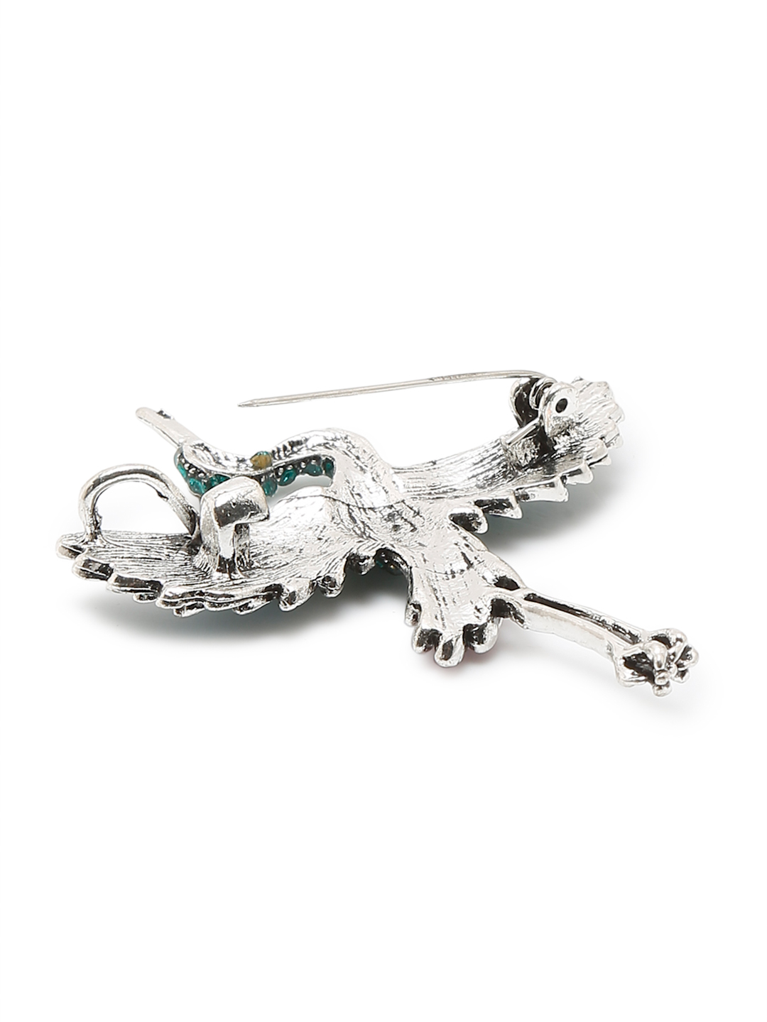 YouBella Jewellery for Women Stylish Celebrity Inspired Bird Shaped Brooch for Women/Men/Girls/Boys (Green) (YB_Brooch_153)