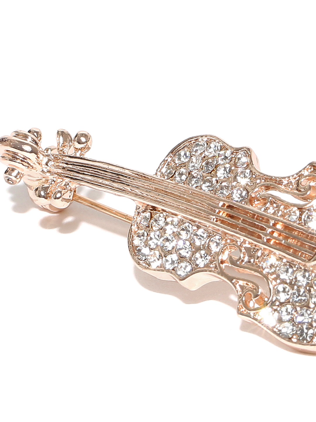 YouBella Gracias Collection Musical Guitar Brooch for Men and Women/Girls (Gold)