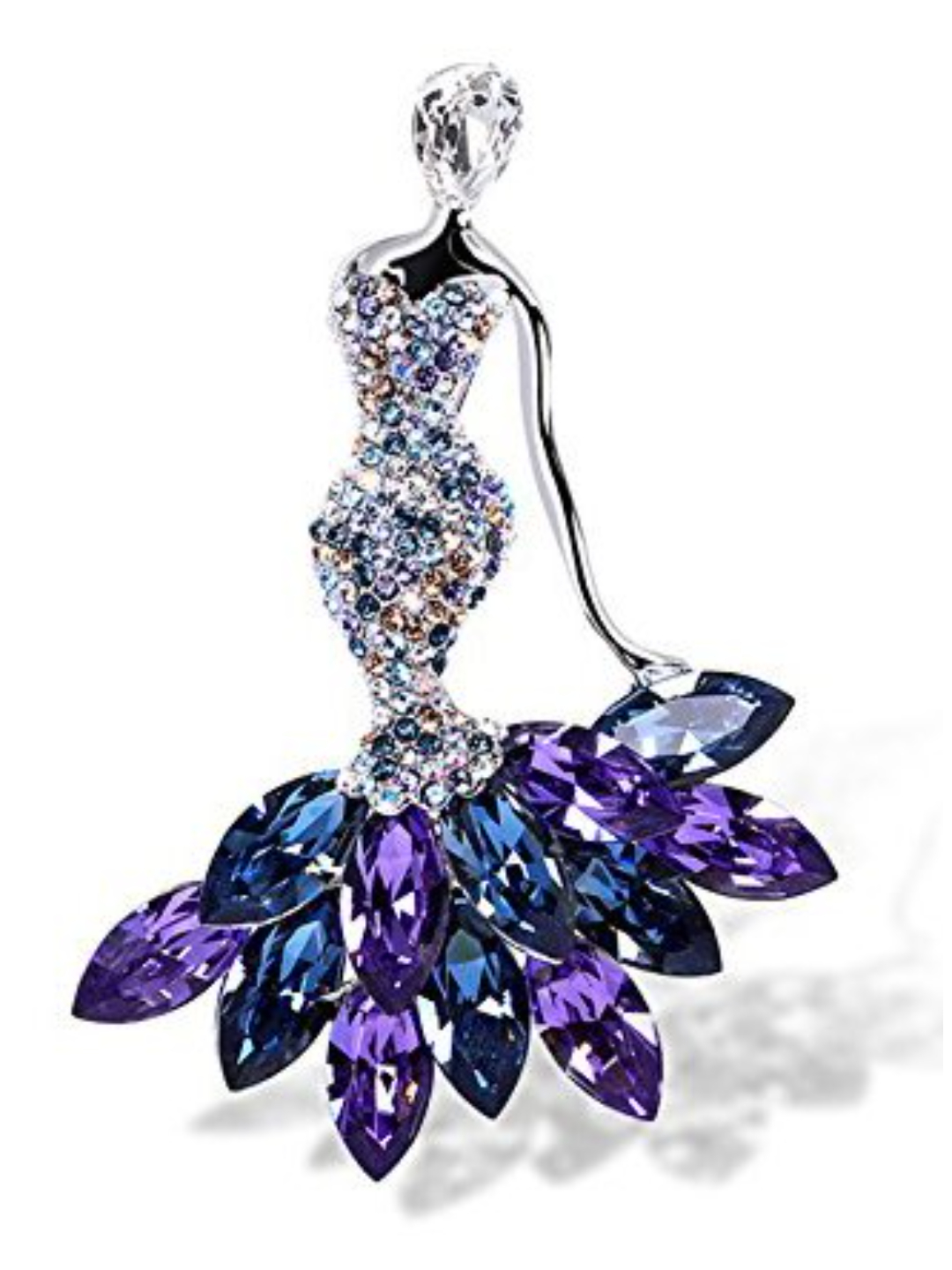 YouBella Jewellery  Collection Dancing Doll Unisex Brooch for Women/Girls/Men (Blue)