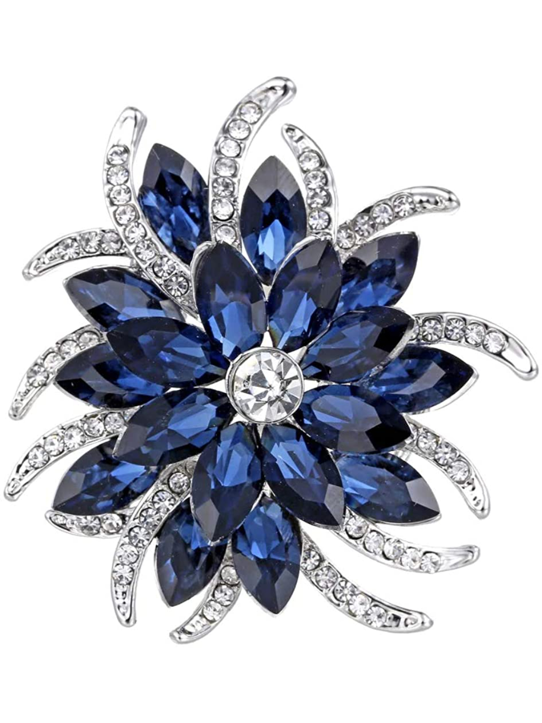 YouBella Stylish Fancy Party Wear Jewellery  Brooches for Girls (Blue) (YB_Brooch_72)