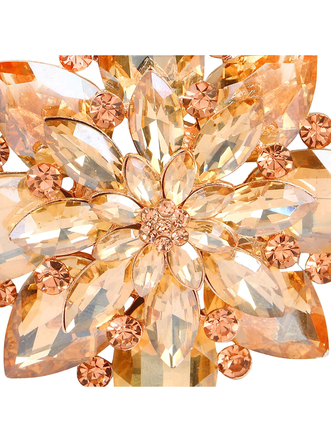 YouBella Jewellery Latest Stylish Crystal Unisex Big Size Brooch for Women/Girls/Men (Brown)