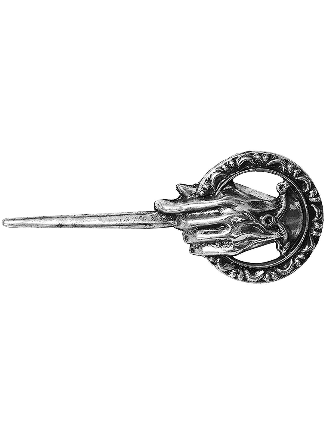 YouBella Jewellery Latest Stylish Crystal Unisex Leaf Brooch for Women/Girls/Men (Silver)