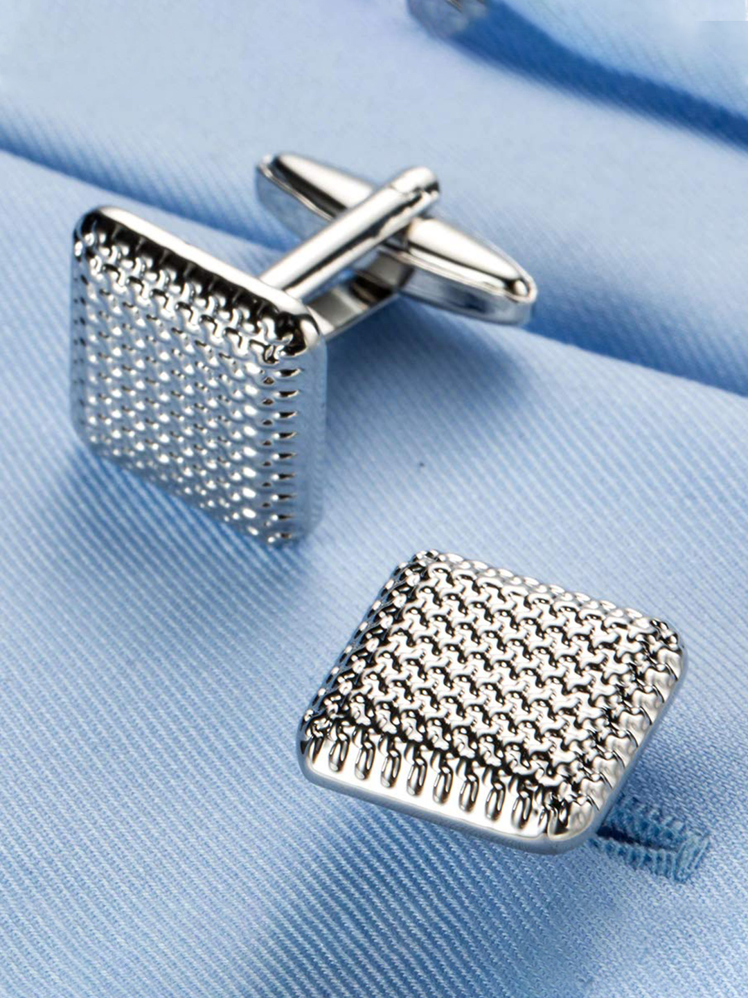 YouBella Jewellery Valentine Gifts for Men Latest Stylish Silver Plated Formal Cuff Links Cufflinks Set for Men