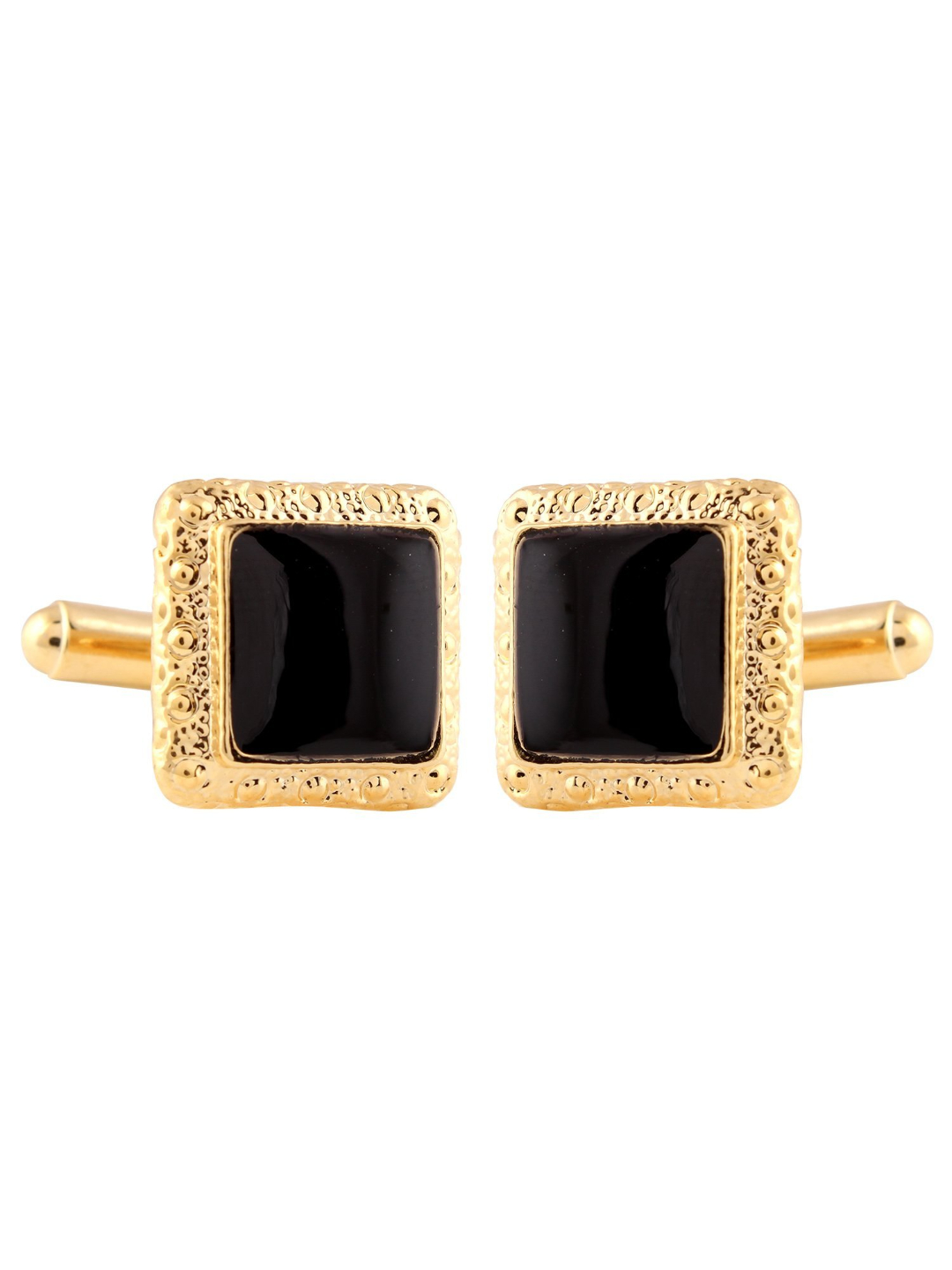 YouBella Jewellery Valentine Gifts for Men Latest Stylish Golden Black Formal Cuff Links Cufflinks Set for Men