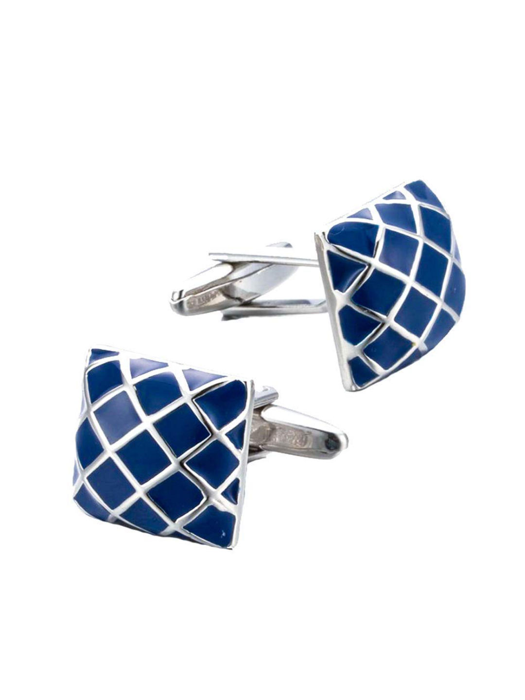 YouBella Jewellery Valentine Gifts for Men Latest Stylish Silver Blue Formal Cuff Links Cufflinks Set for Men