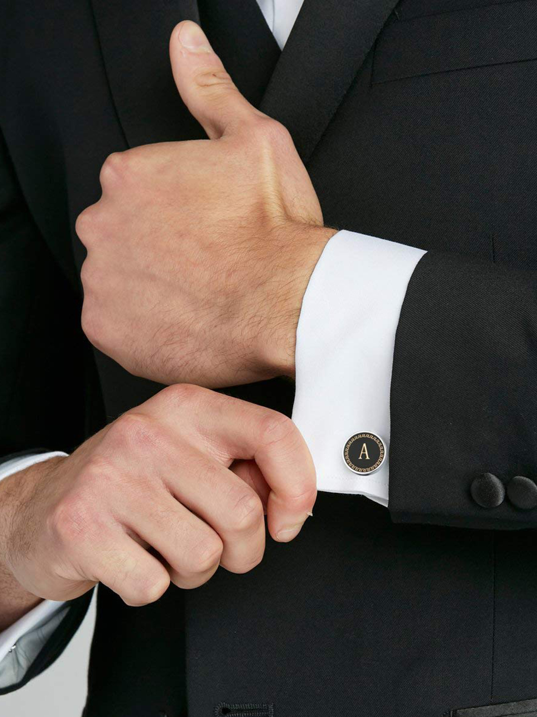 YouBella Jewellery Valentine Gifts for Men Latest Stylish Silver Plated Formal Cuff Links Cufflinks Set for Men