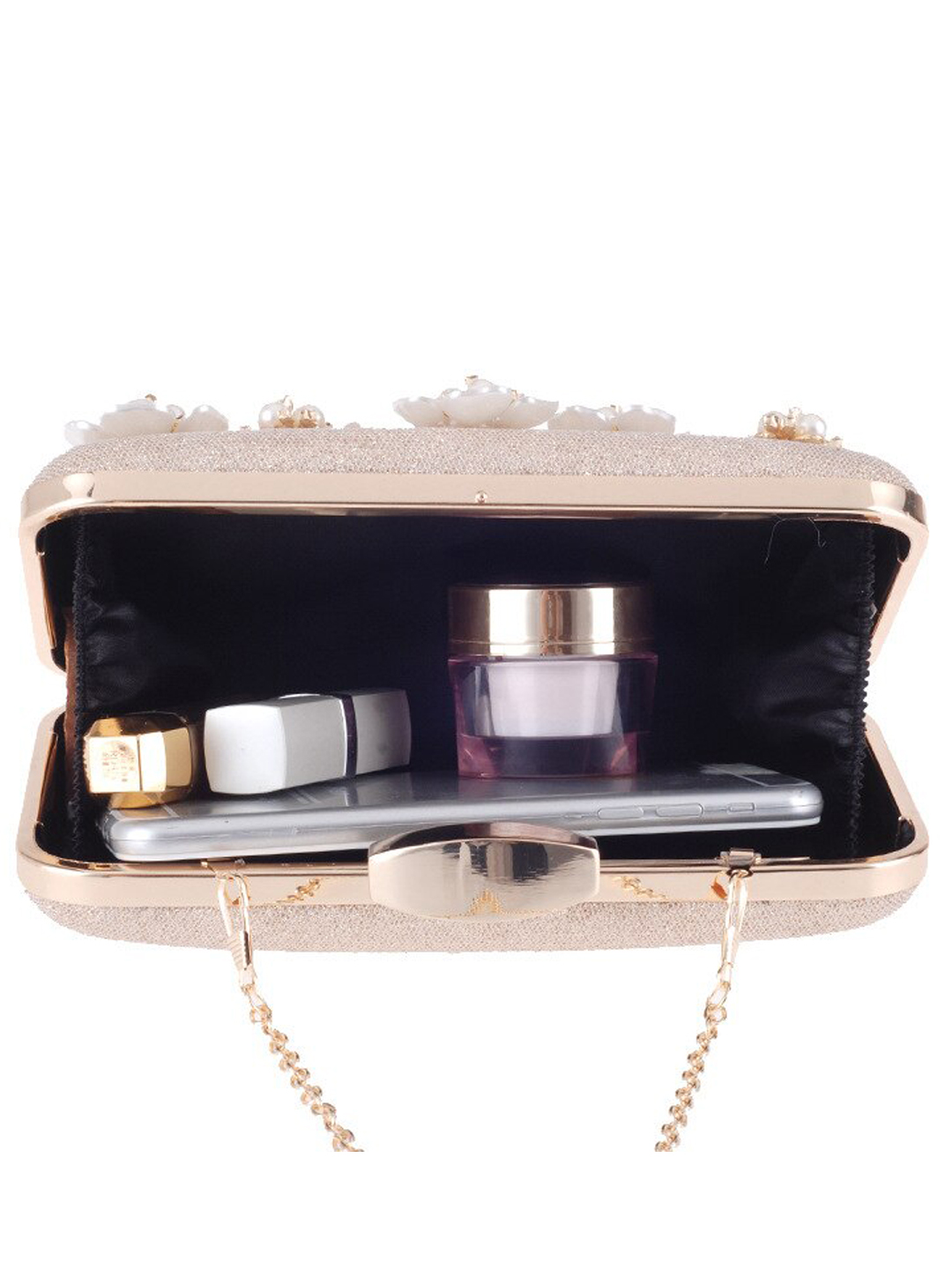 YouBella Jewellery for Women Jewellery Organiser Make up Cosmetics Storage Clutch Purse Box (YB_Clutch_1) (Pink)