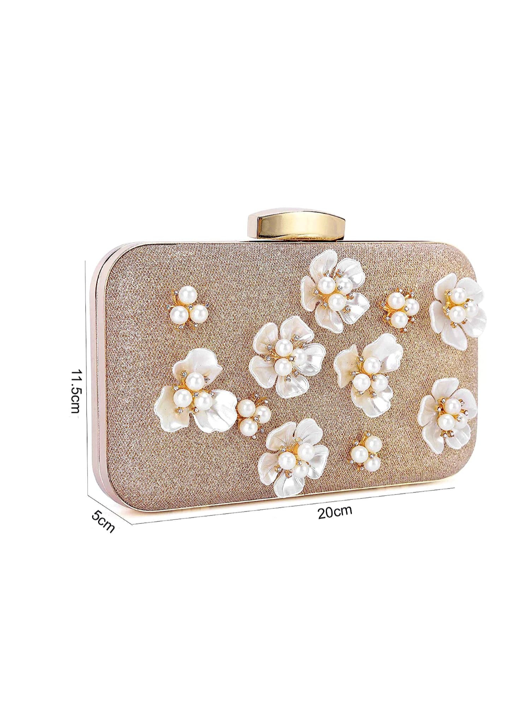 YouBella Jewellery for Women Jewellery Organiser Make up Cosmetics Storage Clutch Purse Box (YB_Clutch_4) (Brown)