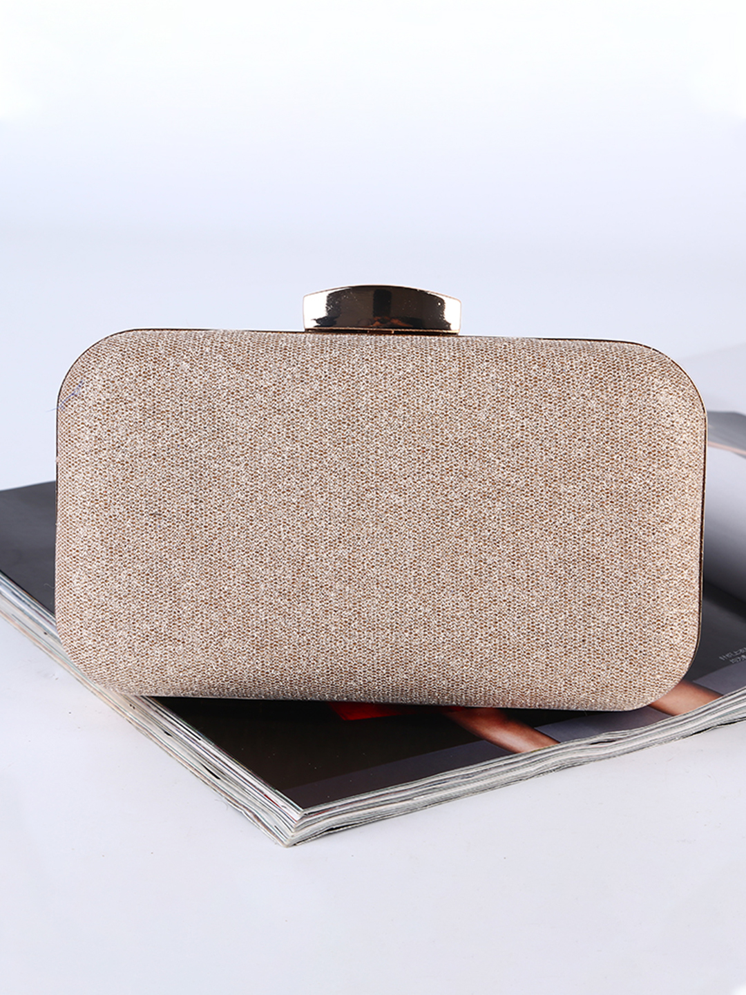 YouBella Jewellery for Women Jewellery Organiser Make up Cosmetics Storage Clutch Purse Box (YB_Clutch_4) (Brown)