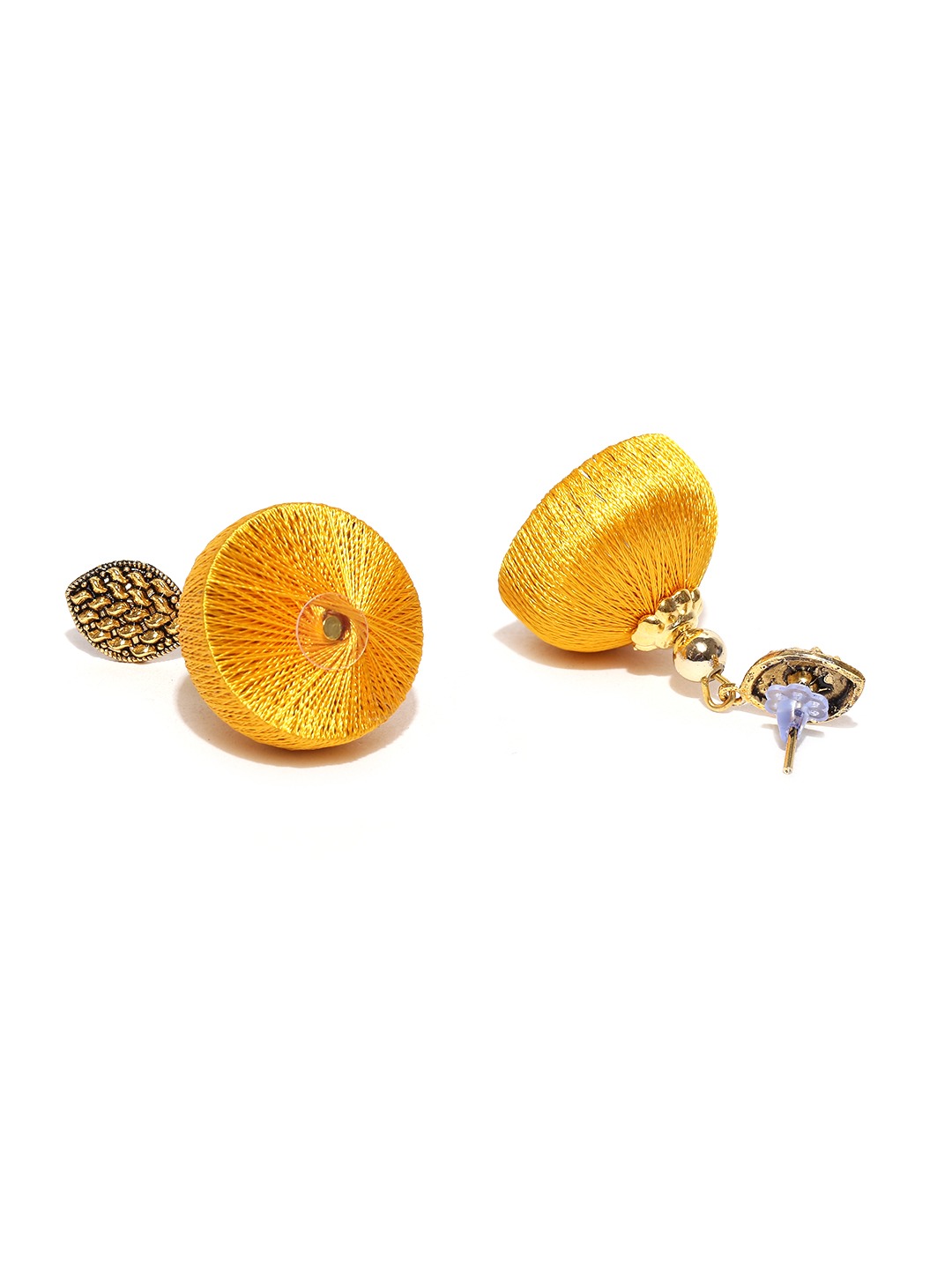 YouBella Mustard Yellow  Off-White Beaded Jewellery Set