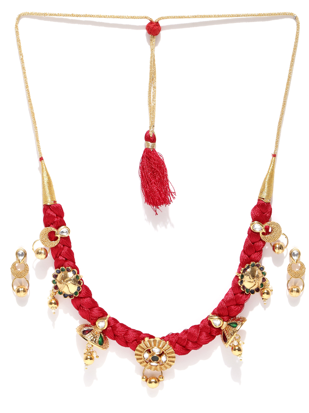 YouBella Stylish Fancy Jewellery Gold Plated Jewellery Set for Women (Blue) (YB_MYN_46176)