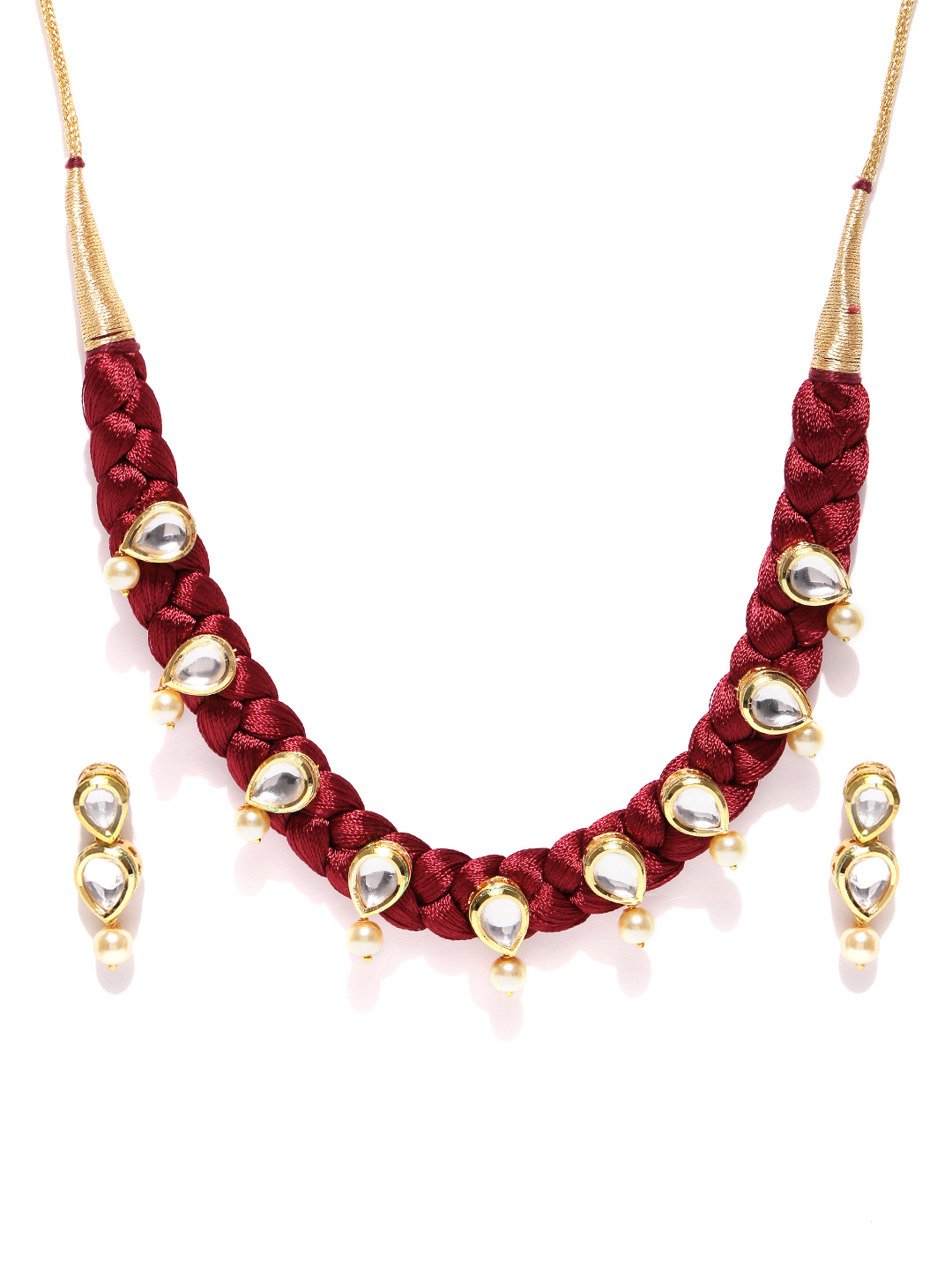 YouBella Stylish Fancy Jewellery Gold Plated Jewellery Set for Women (Blue) (YB_MYN_46179)