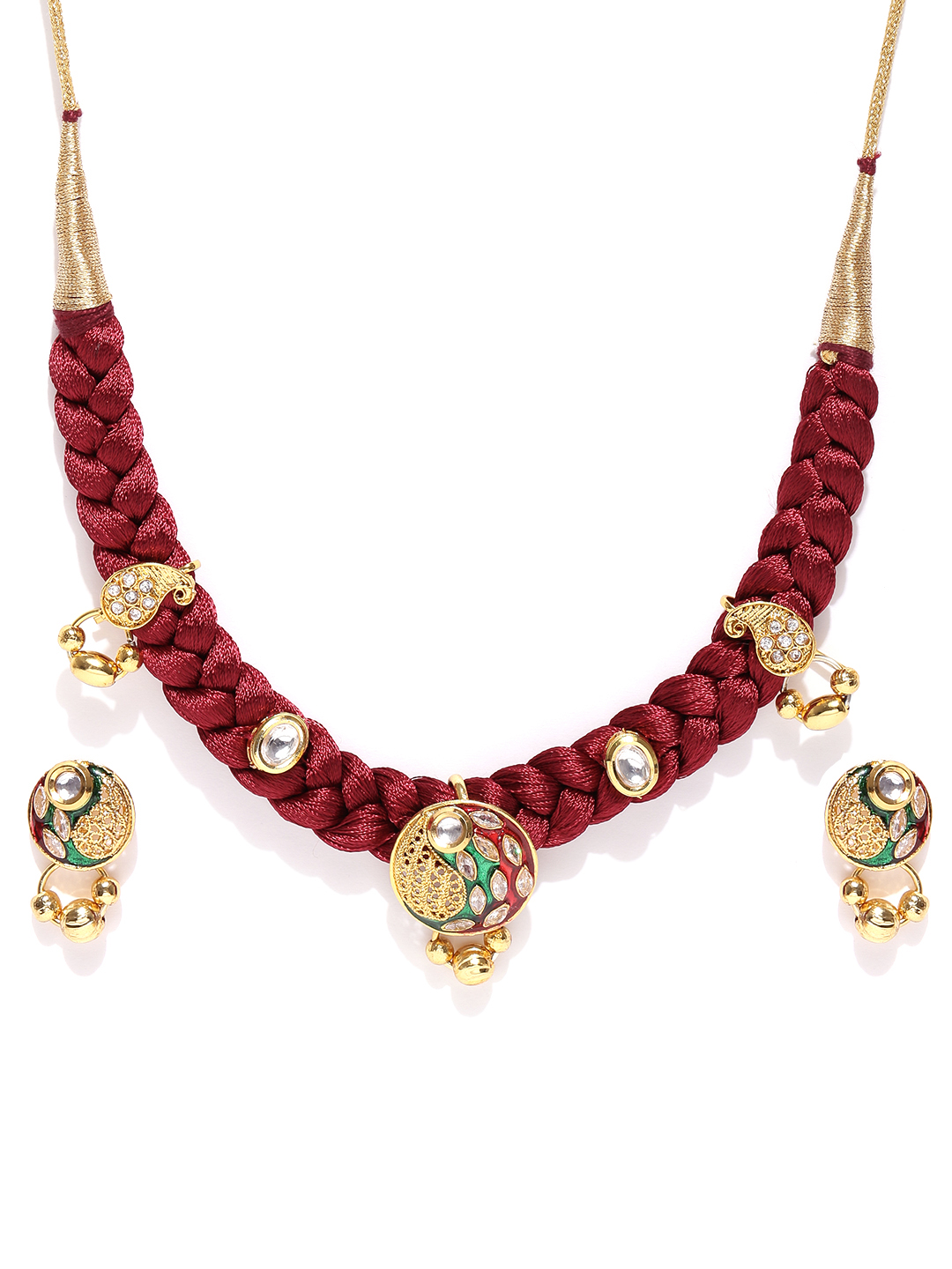 YouBella Stylish Fancy Jewellery Gold Plated Jewellery Set for Women (Blue) (YB_MYN_46186)