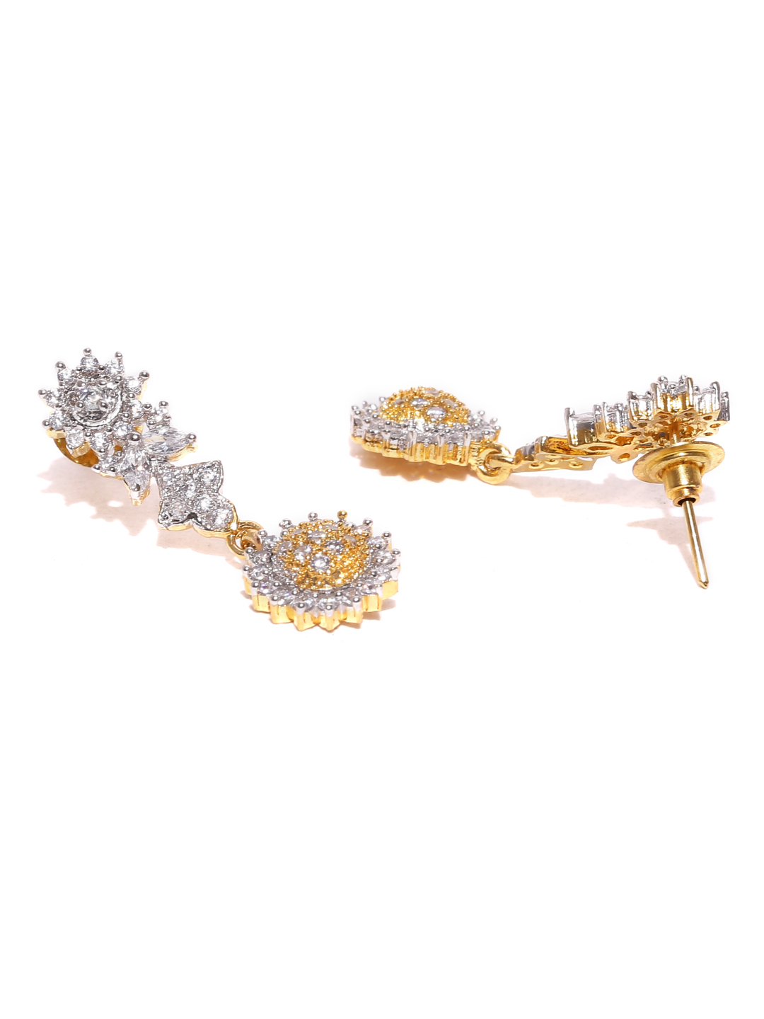 YouBella Black  Gold-Toned Stone-Studded Mangalsutra  Earrings Set