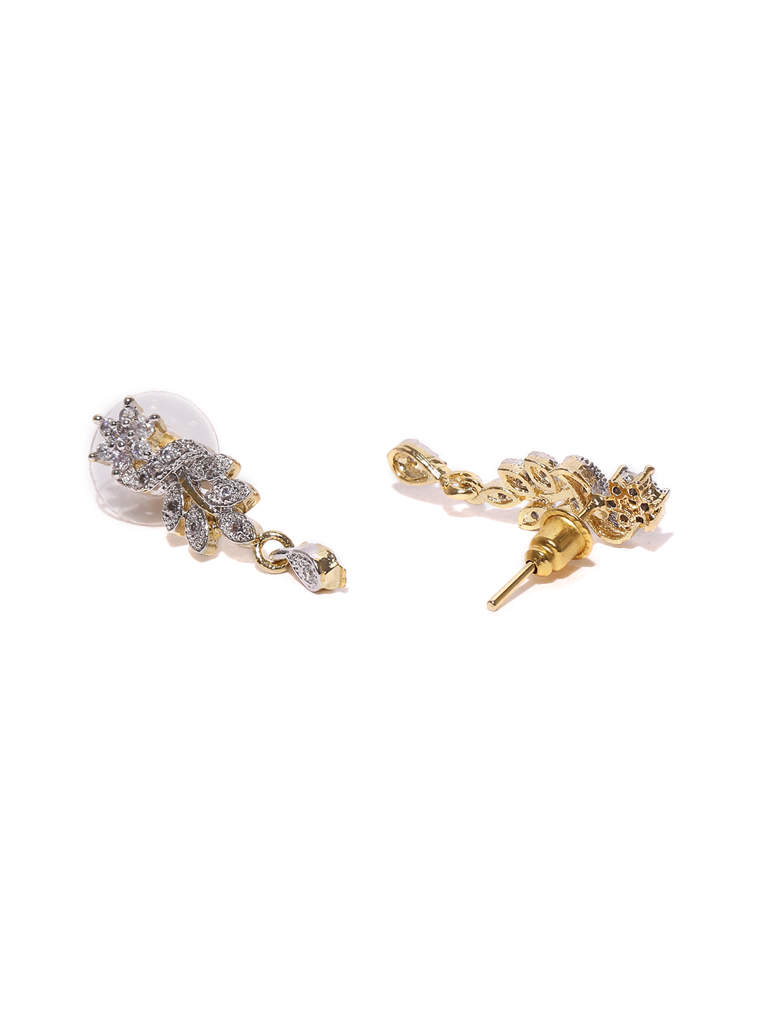 YouBella Black  Gold-Toned Stone-Studded Mangalsutra  Earrings Set