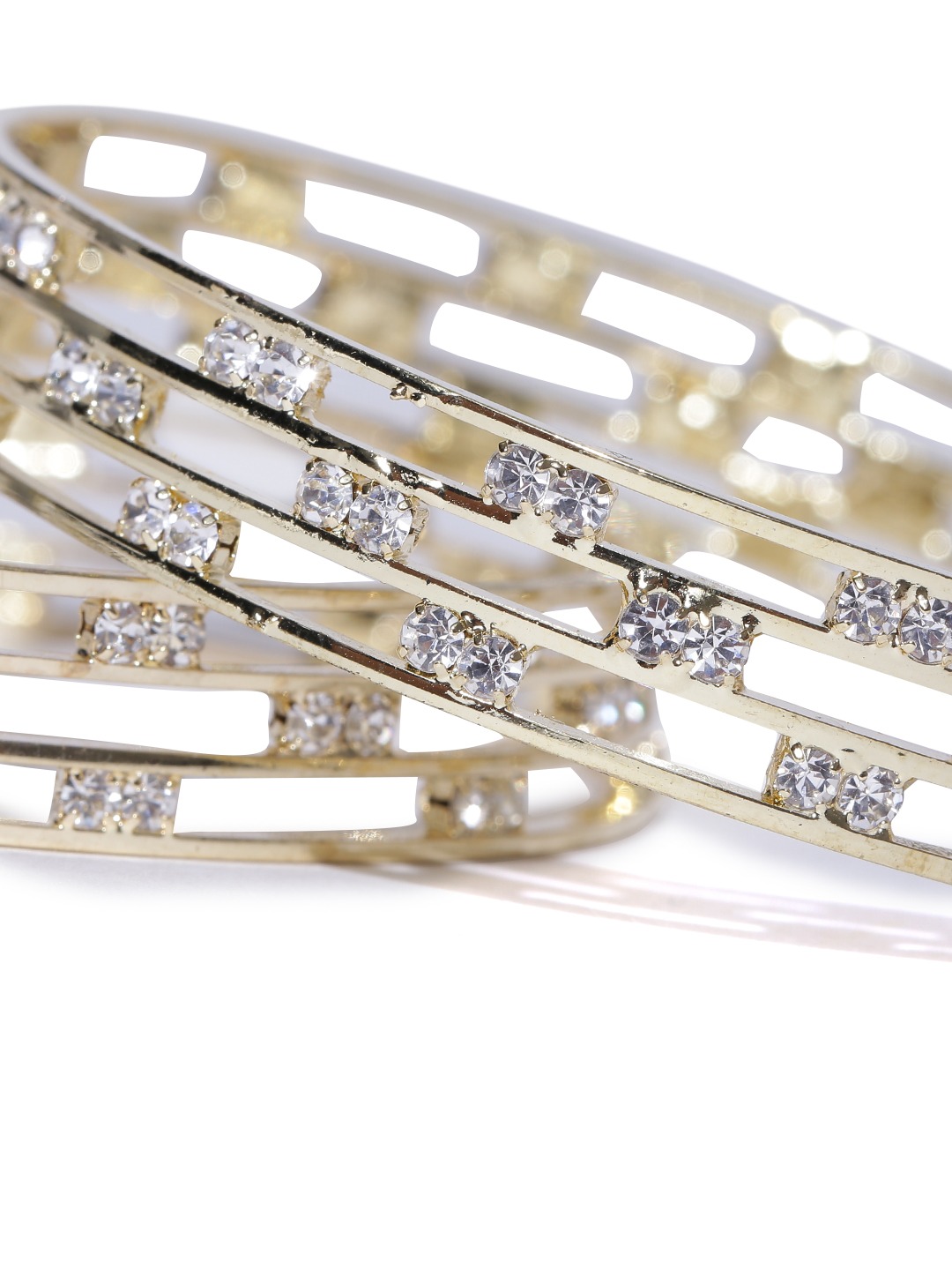 YouBella Set of 2 Gold-Toned Stone-Studded Bangles