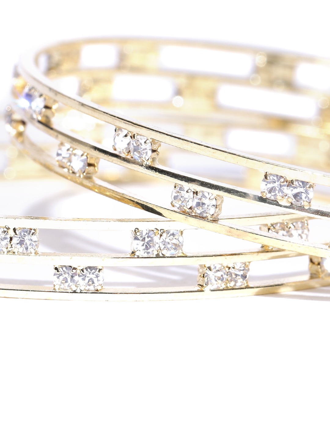 YouBella Set of 2 Gold-Toned Stone-Studded Bangles