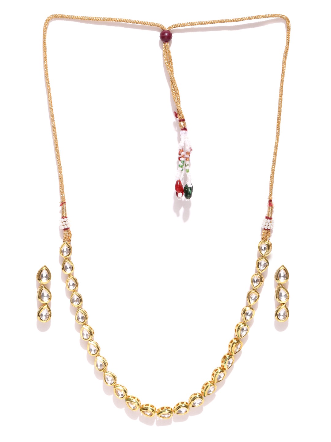 YouBella Gold-Toned Kundan Stone-Studded Jewellery Set