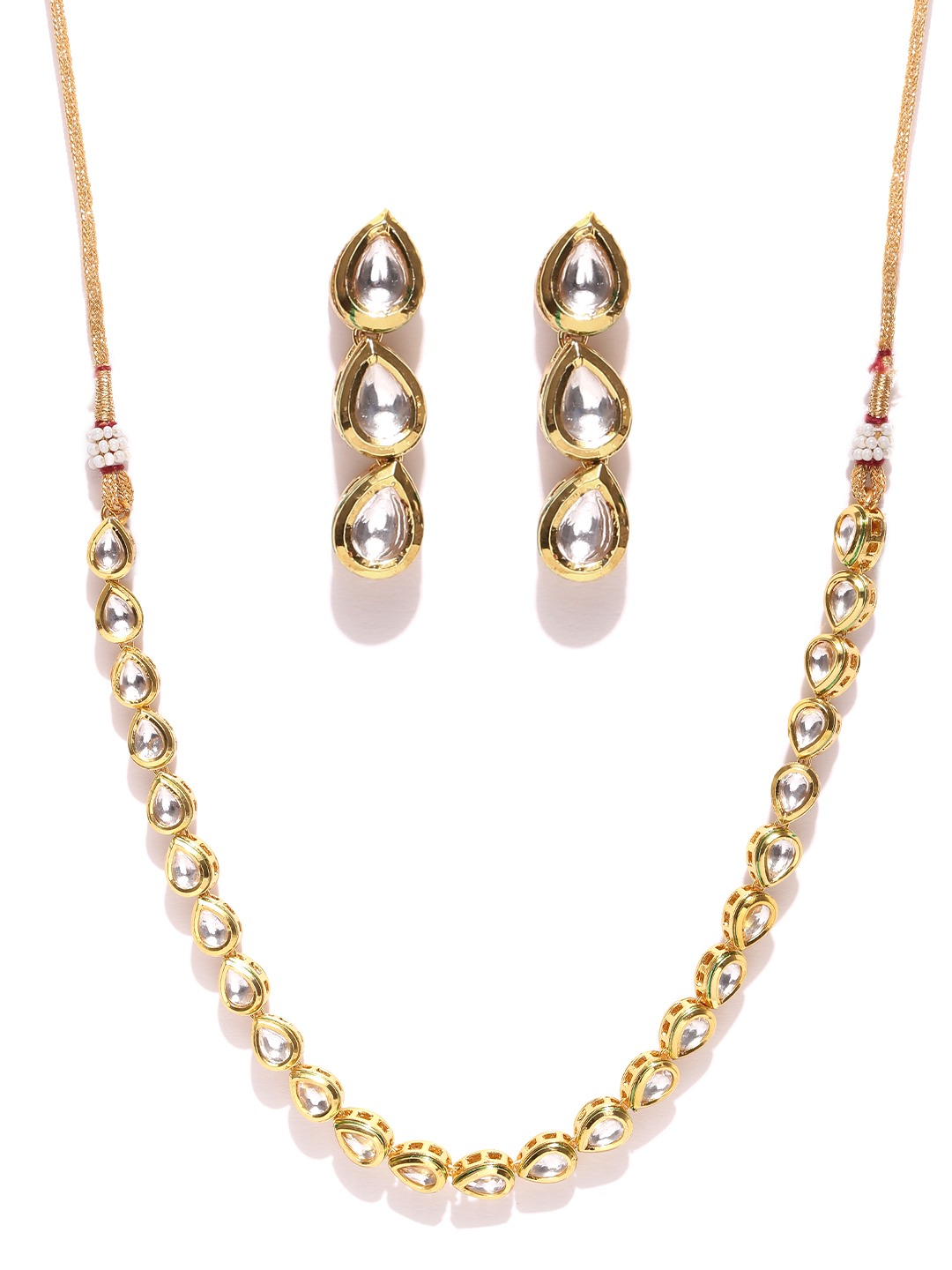 YouBella Gold-Toned Kundan Stone-Studded Jewellery Set