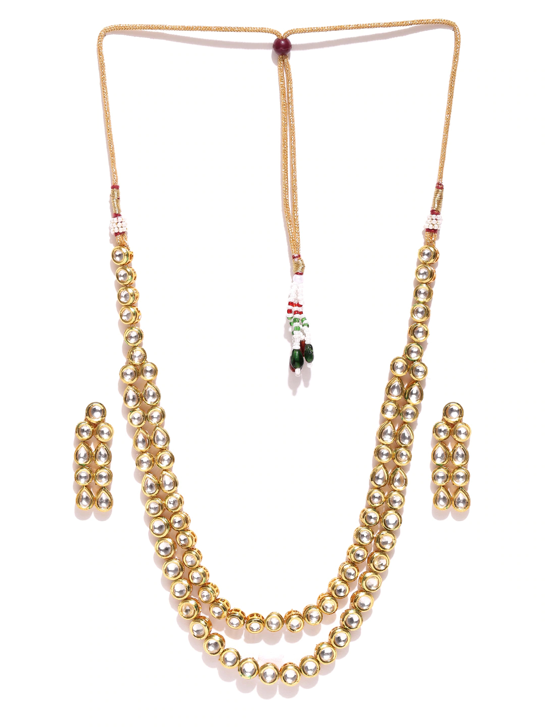 YouBella Gold-Toned Kundan Stone-Studded Jewellery Set
