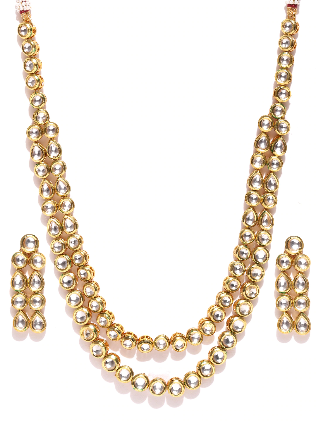 YouBella Gold-Toned Kundan Stone-Studded Jewellery Set