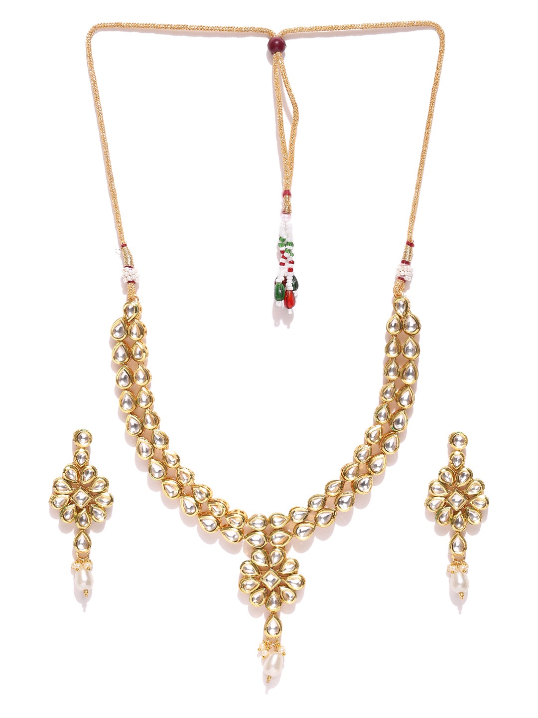 YouBella Gold-Toned Kundan Stone-Studded Jewellery Set