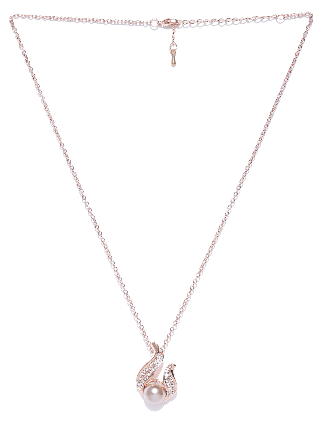 YouBella Gold-Toned Stone-Studded Pendant with Chain