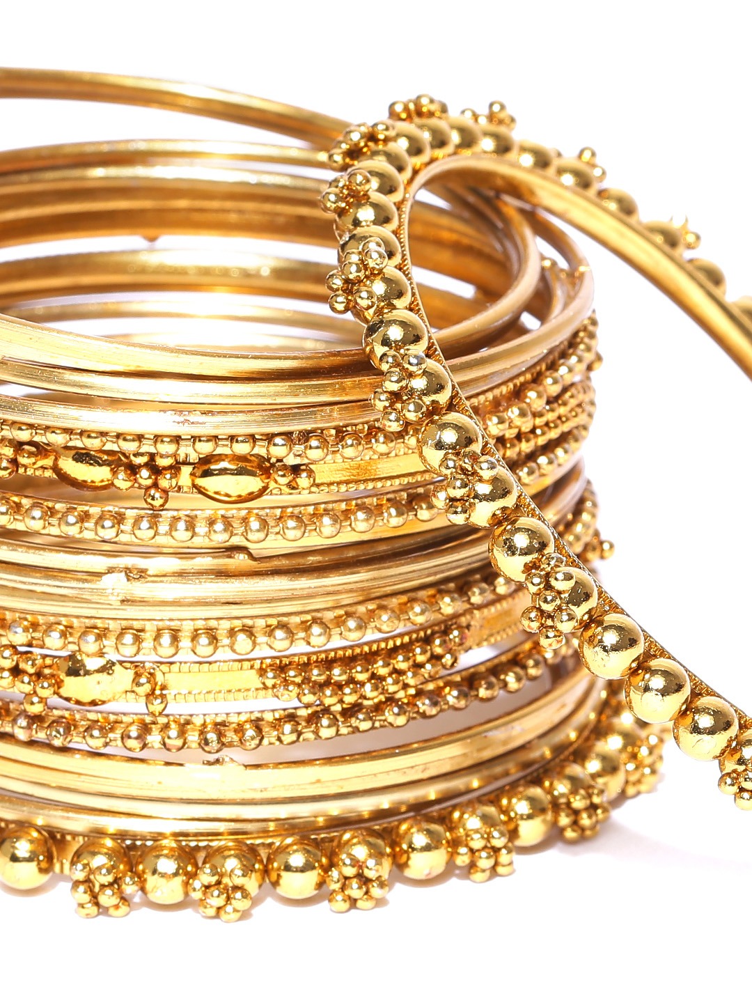 YouBella Set of 20 Antique Gold-Toned Bangles
