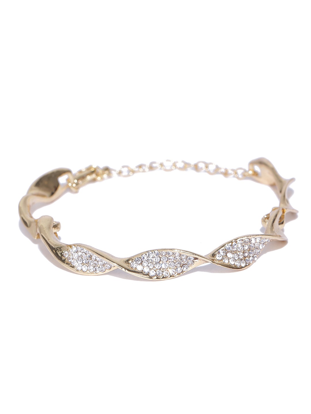 YouBella Gold-Toned Stone-Studded Bangle-Style Bracelet