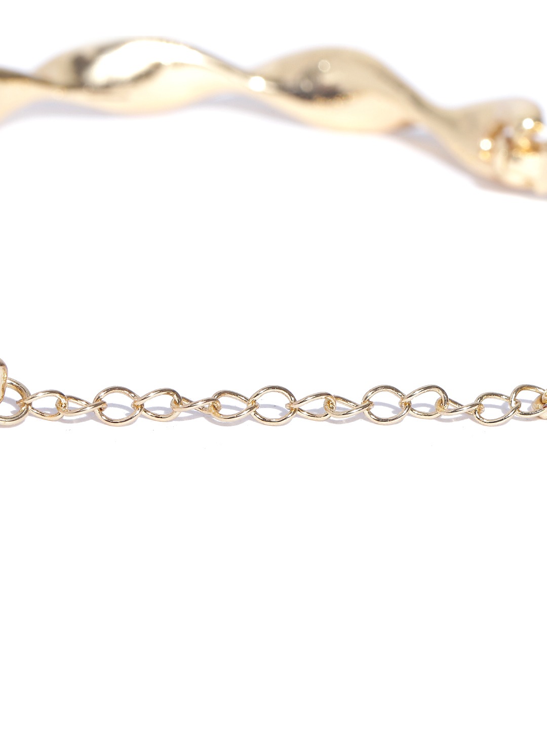 YouBella Gold-Toned Stone-Studded Bangle-Style Bracelet