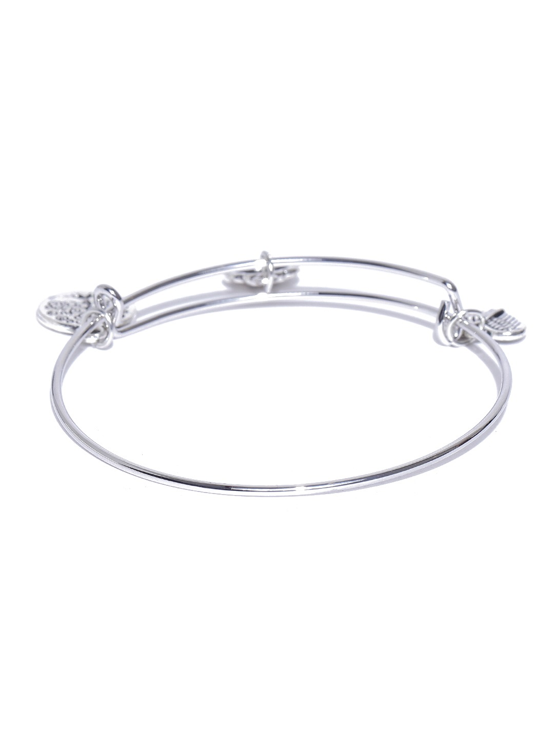 YouBella Oxidised Silver-Toned Charm Bracelet