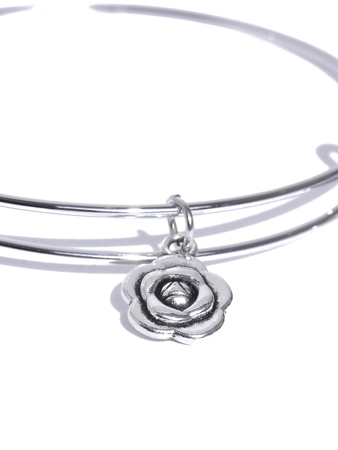 YouBella Oxidised Silver-Toned Charm Bracelet