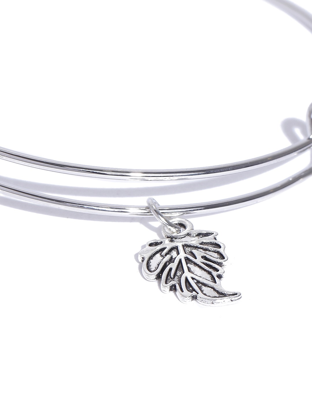 YouBella Oxidised Silver-Toned Charm Bracelet