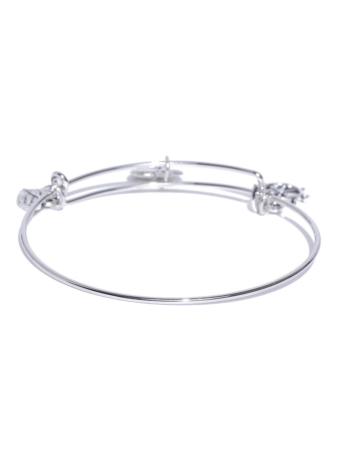 YouBella Oxidised Silver-Toned Charm Bracelet